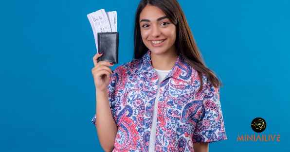 women with passport in her hand