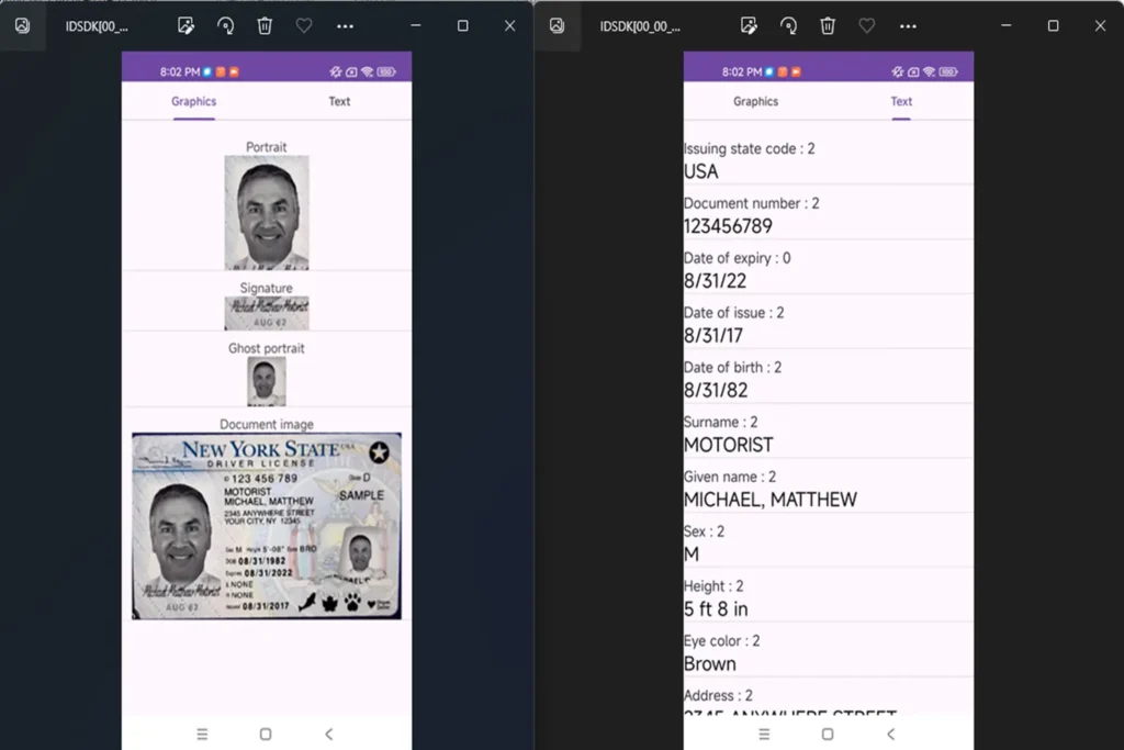 mobile id document recognition sdk